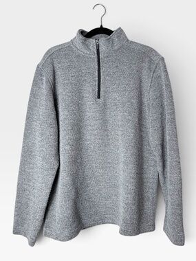Artefact Men's Grey Half Zip Sweater Size Large Pullover Fall Winter (W)